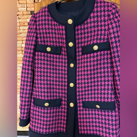 Vintage Bijou Fashions Made in Hong Kong tweed two piece jacket/skirt sz S chic - Picture 3 of 10